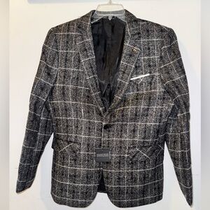 NWT Proper Pair Black and White Plaid Sports Jacket Size XL